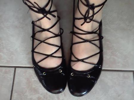 Ballerines ronde, noir vernis