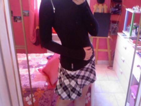 Robe noir et tartan avec zip